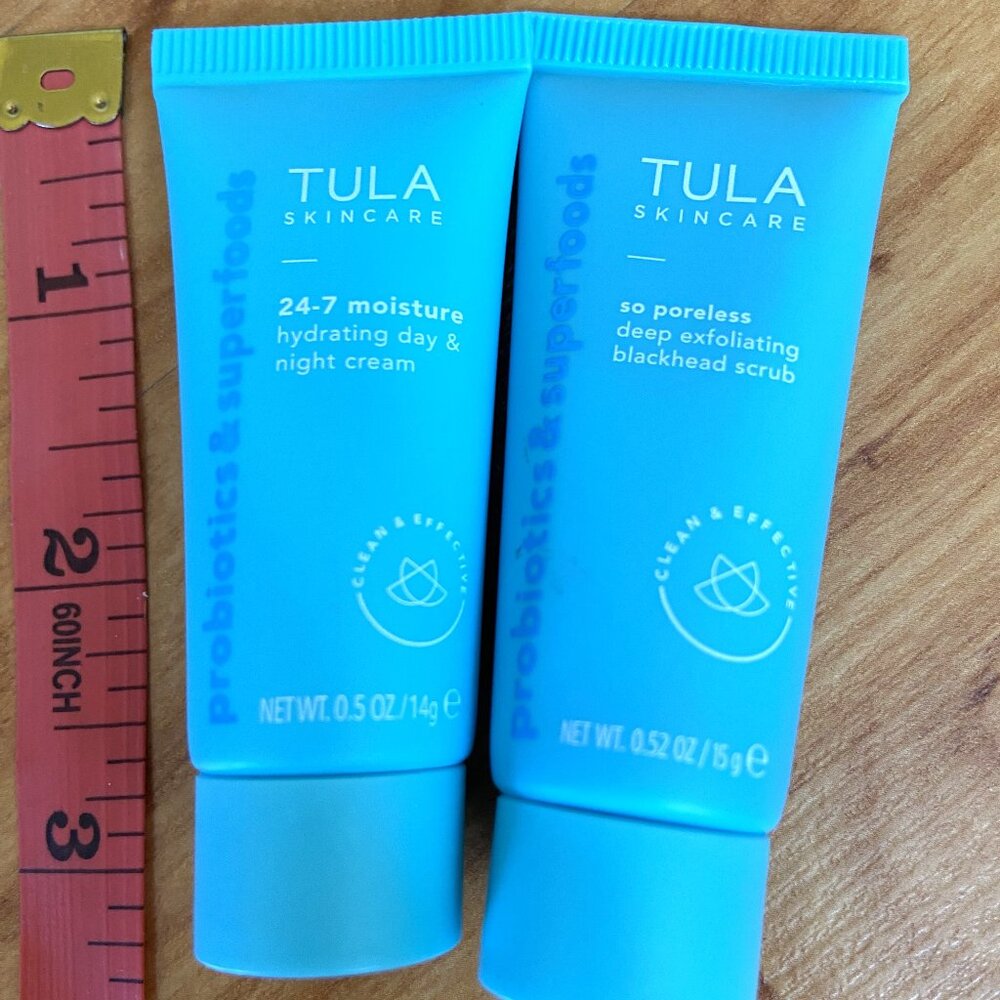 TULA Duo 24-7 moisture hydrating cream + so poreless exfoliating blackhead scrub